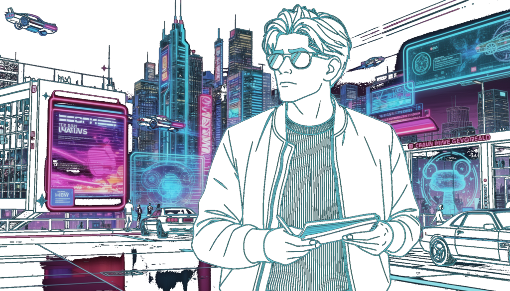 transparent cyberpunk banner