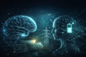 Futuristic energy and technology fusion