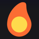 The ROGII Wellbore Geology Prediction competition logo, a stylized orange flame, the title card for this Builder Journal series.